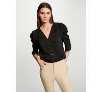 Camisa manga 3/4 negro mujer 38