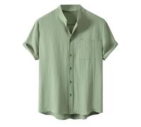 Camisa Manga Corta Hombre Camisa Lino Hombre Manga Ropa Trabajo Verano Larga Guayabera Camiseta Botones Negra Slim Fit Camisetas Blanca Estampada Kaftan Camisas Blancas Casual Guayaberas Homem XXXL