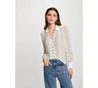 Camisa manga larga estampada blanco mujer 34