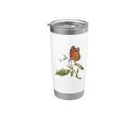 Camisa mariposa mariposa ciclo de vida de la mariposa monar Vaso térmico de acero inoxidable de doble pared
