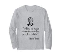 Camisa Mark Twain Cotización de hábitos de Otras Personas de Mark Twain Manga Larga