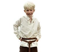 Camisa Medieval Colin para niño - para Larp Vikingo como Caballero - Natural - 9-11 años