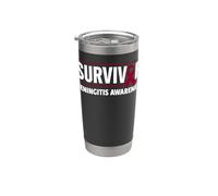 Camisa Meningitis Borgoña Meningitis Concienciación Survivor Vaso térmico de acero inoxidable de doble pared