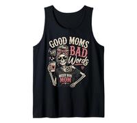 Camisa Messy Bun Mom - Camiseta Mom Life Good Moms Say Bad Words Camiseta sin Mangas