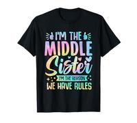 Camisa Middle Sister I Am Reason We Have Rules 3 Sisters Camiseta