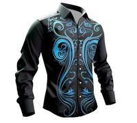 Camisa moderna para hombre de negocios, camisa vikinga, camisa occidental 3D, estilo oscuro, softshell, chaleco de manga larga, camisa de leñador, disfraz de caballero, disfraz renacentista, disfraz