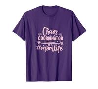 Camisa Morada Divertida - Camisetas Divertidas para mamá Coordinador del Caos Camiseta