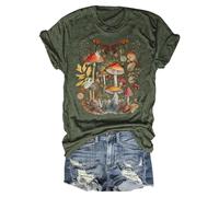 Camisa Mujer Casual, Camisetas Mujer Elegantes, Camiseta con SensacióN AlgodóN Estampada para Verano Camiseta Informal con Cuello Redondo Blusas Top Camisas T Shirt Tshirt Verano Polo