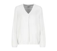 Camisa mujer con escote en V y detalle pliegue sutil detrás