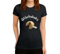 Camisa Mujer Elegantes, Camisetas Mujer Manga Corta, GlüCkskekse Tu Camiseta con DiseñO Encanto Personal Blusas Top Camisas T Shirt Tshirt Verano Polo