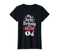 Camisa My First Birthday As A Mom para mujer, primer día de la madre Camiseta