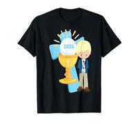 Camisa My First Communion 2026 Kids Children Children Boys Blonde Camiseta