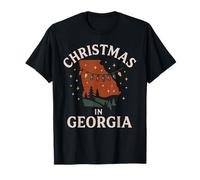 Camisa navideña de Georgia Holiday State Southern Winter Camiseta