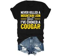 Camisa Never Killed A Mountain Lion But I've Choked A Cougar, Negro, 3XL