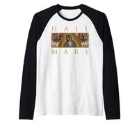 Camisa Nuestra Señora de Guadalupe Ave María Católica Camiseta Manga Raglan