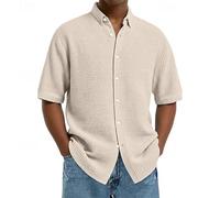 Camisa Nueva De Hombre con Solapa, De Manga Corta, Moda Urbana, Holgada, Talla Grande S