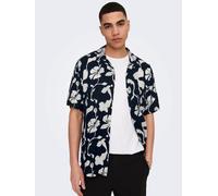 Camisa O&S de manga corta estampada con flores tropicales para hombres ONSDASH N