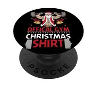 Camisa Oficial de Navidad para Gimnasio con diseño de Santa PopSockets PopGrip Adhesivo