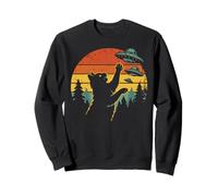 Camisa OVNI Cat Invasion Alien Nave Espacial Gato Vintage Sudadera