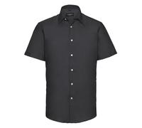 Camisa Oxford De Algodón Mezclado De Cuidado Fácil De Manga Corta Russell