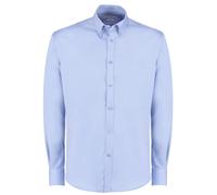 Camisa Oxford De Algodón Twill De Manga Larga Slim Fit Kustom Kit Sin Arrugas