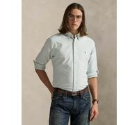 Camisa Oxford de rayas Custom Fit Hombre Talla L. Color Verde