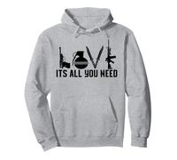 Camisa para entusiastas de Las Armas de Amor con Texto en inglés Love...It's All You Need Sudadera con Capucha