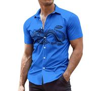 Camisa para hombre, camiseta de manga corta, camiseta de verano con estampado de dragón chino, cierre de botones, parte superior ligera, transpirable, ropa informal, retro, camisetas de golf
