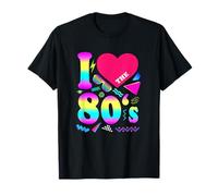 Camisa para niña de los años 80, disfraz de fiesta de cumpleaños para mujer "I Love The 80s" Camiseta