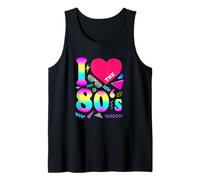 Camisa para niña de los años 80, Disfraz de Fiesta de cumpleaños para Mujer I Love The 80s Camiseta sin Mangas