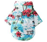 Camisa para Perro Camisetas,Camisas para Perros Pequeños,Camisa Hawaiana para Mascotas,Camiseta Verano para Cachorros,Camisetas para Perros,Mascotas Ropa para Cachorros Pequeños (Azul Lago XL)