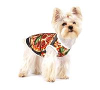 Camisa para perro con estampado de comida de pizza, chaleco para razas pequeñas como chihuahuas, yorkies y cachorros