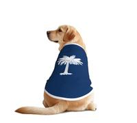 Camisa para perro con estampado de la bandera de Carolina del Sur, camiseta para perros grandes, chaleco transpirable para perros grandes, ropa ligera para perros, linda ropa para mascotas para