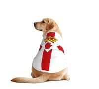 Camisa para perro con estampado de la bandera de Irlanda del Norte, camisa para perros grandes, chaleco transpirable para perros grandes, ropa ligera para perros, linda ropa para mascotas para caminar