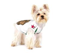 Camisa para perro con estampado de la bandera del estado de California, chaleco para razas pequeñas como chihuahuas, yorkies y cachorros
