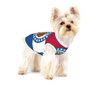 Camisa para perro con estampado de la bandera del estado de Missouri, chaleco para razas pequeñas como chihuahuas, yorkies y cachorros
