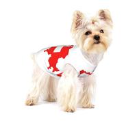 Camisa para perro con estampado de mapa de la bandera suiza, chaleco para razas pequeñas como chihuahuas, yorkies y cachorros