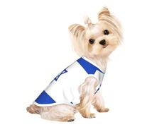 Camisa para perro con la bandera de Israel para niñas, ropa suave y transpirable para gatos y perros, adecuada para mascotas pequeñas