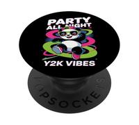 Camisa Party Panda para Toda la Noche Y2K Vibes Retro Panda Cool Dance PopSockets PopGrip Adhesivo