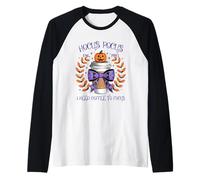Camisa Pocus Hocus Coffee Focus con Texto en inglés «Necesito café para enfocar Las Tazas» Camiseta Manga Raglan