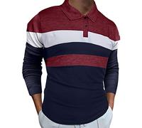Camisa polo básica a rayas para hombre, blusa de manga larga, blusa de golf 2026 para hombre, blusa de golf 2026, azul marino, XXL