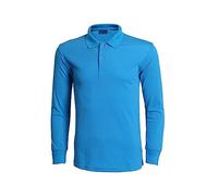 Camisa Polo de Ajuste Regular con Botones para Hombre de Manga Larga, Moda de Primavera y Otoño, Casual, de Color Sólido, de Manga Larga, Top para Trabajo, Negocios, Vacaciones, Caminatas al Aire