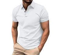 Camisa polo de manga corta para hombre, camisas de verano con 2 botones, ropa de trabajo, color liso, transpirables, camisetas de ajuste regular, blusas de negocios, ligeras, cómodas, para el trabajo