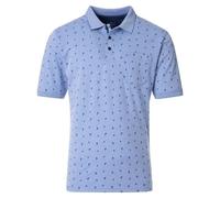 Camisa Polo Para Hombre Regular Fit Con Estampado De Palmas Azul 251900900 120