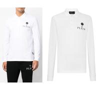 Camisa Polo PHILIPP PLEIN Camiseta De Cuero Con Parche Hexagonal PP Nueva 4XL