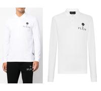 Camisa Polo PHILIPP PLEIN Camiseta De Cuero Con Parche Hexagonal PP Nueva 4XL