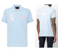 Camisa Polo Philipp Plein Polo Camiseta SS Multi Skull Logo Camiseta Polo XS