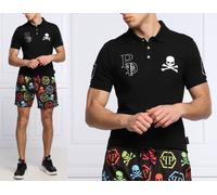 Camisa Polo Philipp Plein SS Multi Skull Logo Camiseta L