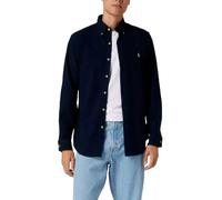 Camisa Polo Ralph Lauren Custom Fit Popelín Oxford Azul Marino Botón Abajo L