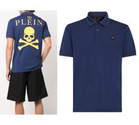 Camisa Polo Skull De Philipp Plein Con Parche De Cuero PP Hexágono T-Shirt S